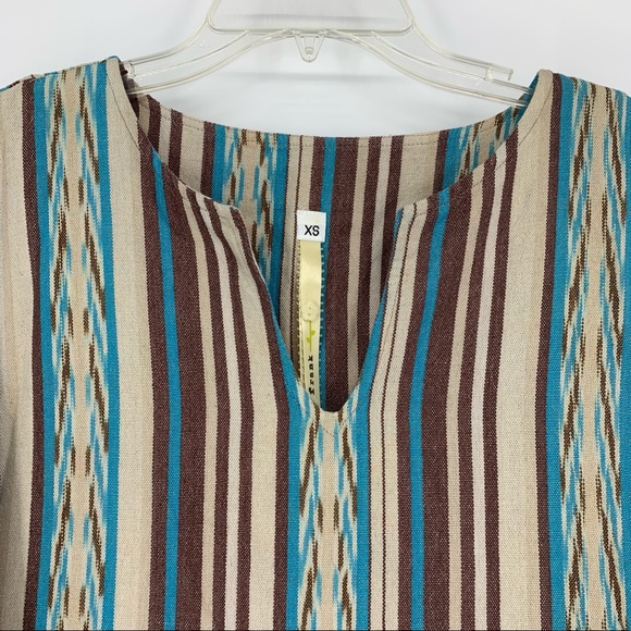 Uncle Frank Striped Flared Fringe Sleeve Dress XS - Picture 2 of 10